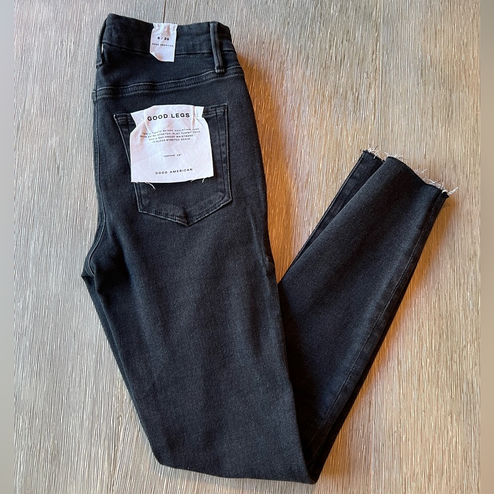 Good American Good Legs Black Skinny Jeans Size 8/29